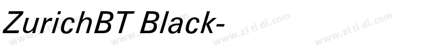 ZurichBT Black字体转换